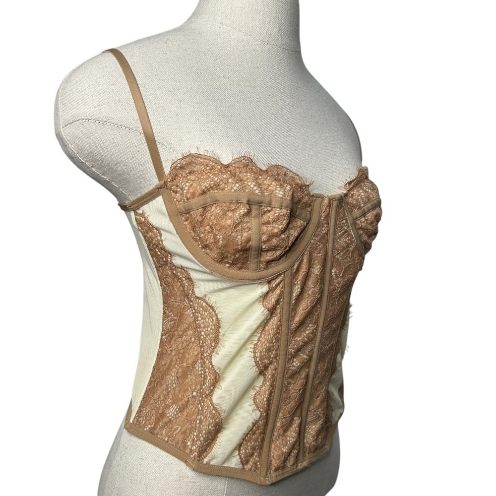 Urban Outfitters Out From Under Modern Love Corset in Neutral Tan Size Large - Picture 8 of 11